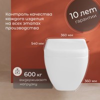 Унитаз подвесной VitrA Shift 7742B003-0075 с микролифтом + Крышка-сиденье VitrA Shift 91-003-009 с микролифтом, петли хром