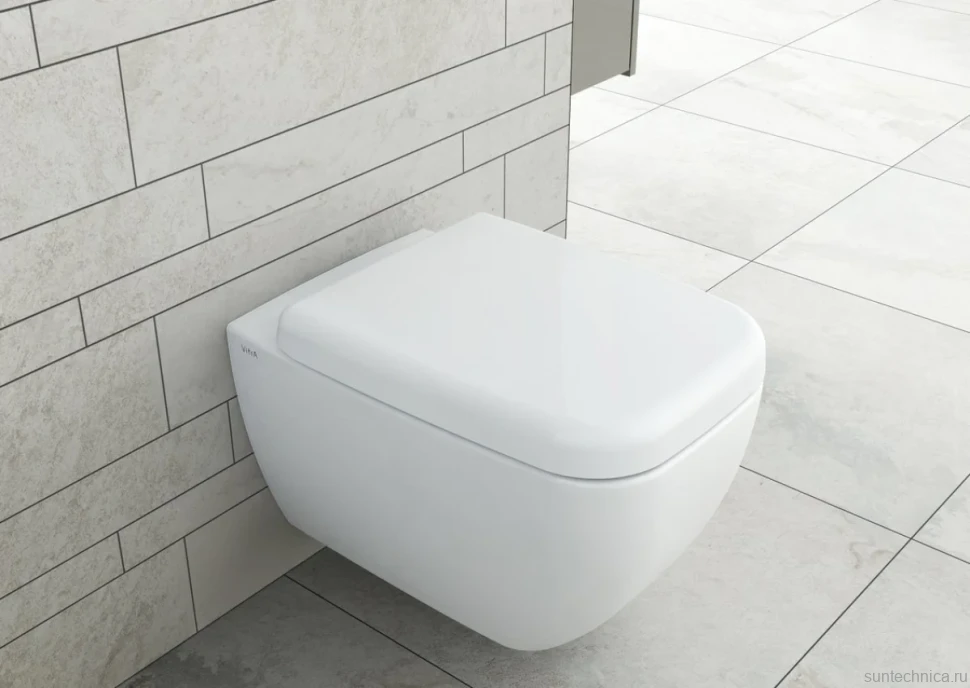 Унитаз подвесной VitrA Shift 7742B003-0075 с микролифтом + Крышка-сиденье VitrA Shift 91-003-009 с микролифтом, петли хром