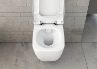 Унитаз подвесной VitrA Shift 7742B003-0075 с микролифтом + Крышка-сиденье VitrA Shift 91-003-009 с микролифтом, петли хром