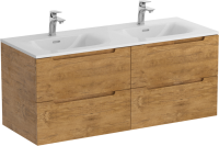 Тумба с раковиной BelBagno Etna 120 для двоих, rovere nature, раковина BB-8099-120-2
