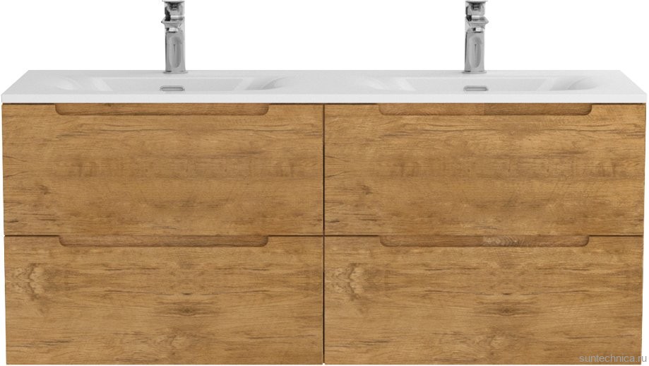Тумба с раковиной BelBagno Etna 120 для двоих, rovere nature, раковина BB-8099-120-2