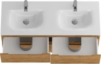 Тумба с раковиной BelBagno Etna 120 для двоих, rovere nature, раковина BB-8099-120-2
