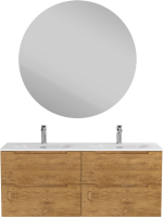 Тумба с раковиной BelBagno Etna 120 для двоих, rovere nature, раковина BB-8099-120-2