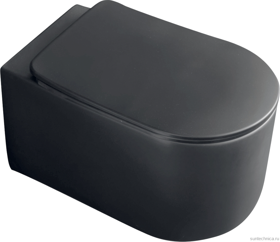 Унитаз подвесной Kerasan Nolita черный матовый
