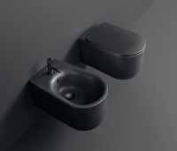 Унитаз подвесной Kerasan Nolita черный матовый