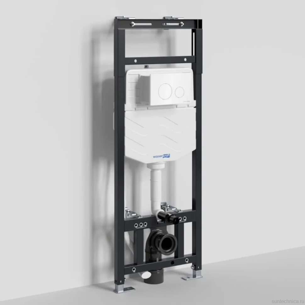 Система инсталляции для унитазов Wasserkraft Alme 15TLT.010.ME.WH02 с кнопкой смыва белой