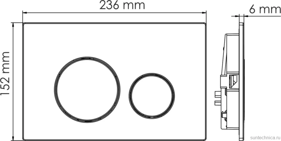 Система инсталляции для унитазов Wasserkraft Alme 15TLT.010.ME.WH02 с кнопкой смыва белой