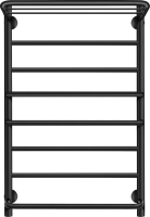 Полотенцесушитель водяной Secado Верона 2 80x55 см, матовый черный, лесенка, с полкой