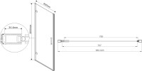 Душевая дверь в нишу Vincea Flex VDP-1F900CG 90 см, хром, стекло тонированное