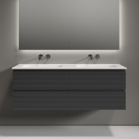 Тумба с раковиной Sancos Folk 140 подвесная, grey soft, раковина CN7022wx