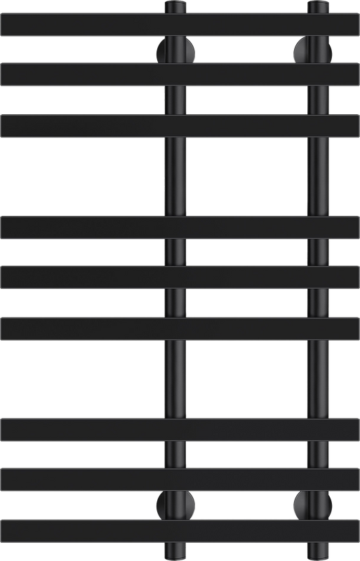 Полотенцесушитель электрический Secado Понтида 3, L 80x50 см, подключение слева, матовый черный, лесенка