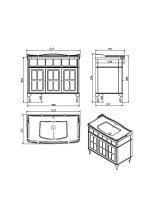 Тумба с раковиной Caprigo Borgo 33427-021.000.00.05 100 белая