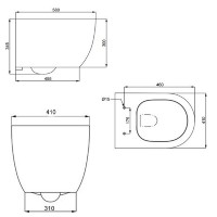 9400412S2 TECE URBAN Комплект инсталляция и унитаз подвесной