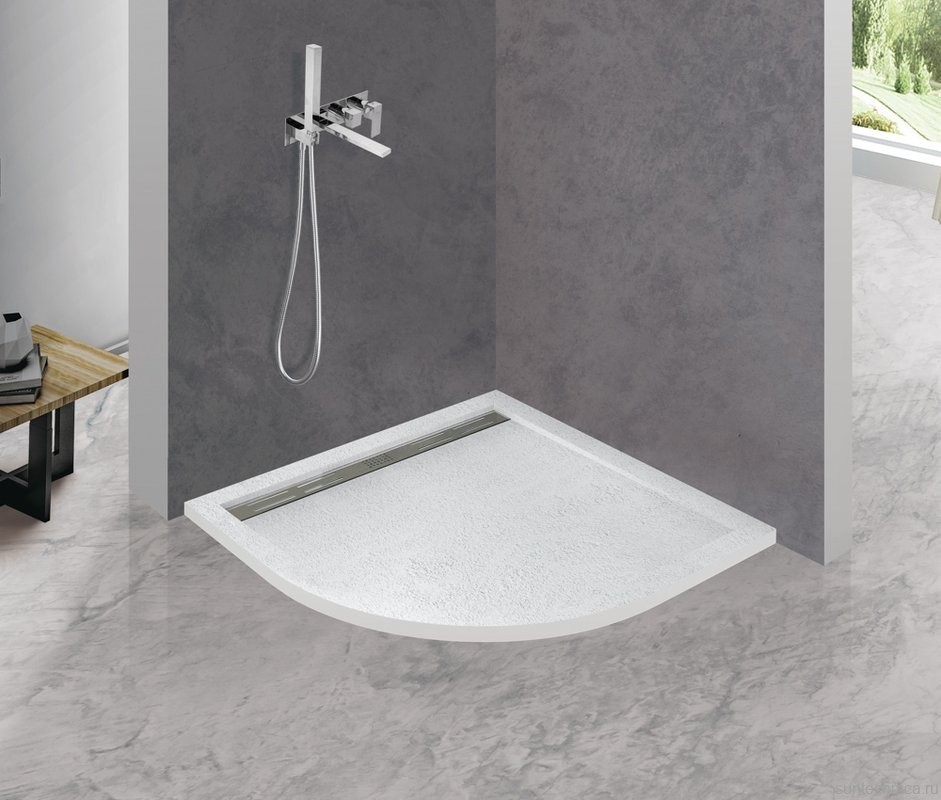 Поддон для душа Cezares TRAY-AS-R-100-30-W 100x100, с сифоном, белый