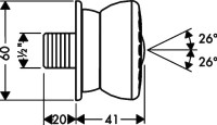 Душевая форсунка Hansgrohe Bodyvette 28466000 шарнирная