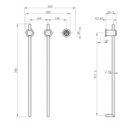 Полотенцесушитель электрический Wonzon & Woghand WW-AL3621-BG брашированное золото