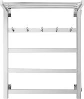Полотенцесушитель водяной Secado Корсико 1 КСП 60х50 60x55 см, хром, лесенка, с полкой