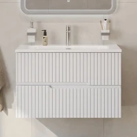 Тумба с раковиной Cezares Duet 80 bianco opaco, раковина Cezares CZR-8073-80