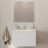 Тумба с раковиной Cezares Duet 80 bianco opaco, раковина Cezares CZR-8073-80