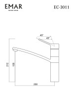 Смеситель для кухни Emar Quartz ЕС - 3011 black