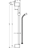 Душевая штанга Hansgrohe Crometta 85 Unica 27615000