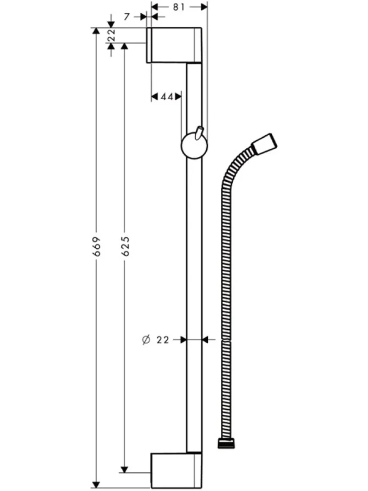 Душевая штанга Hansgrohe Crometta 85 Unica 27615000