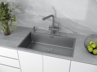Мойка кухонная Paulmark Next PM215844-MG серый матовый