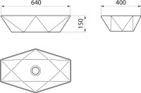 Мебель для ванной комнаты Runo Вудлайн 65 скандинавский дуб, раковина Poligono 65