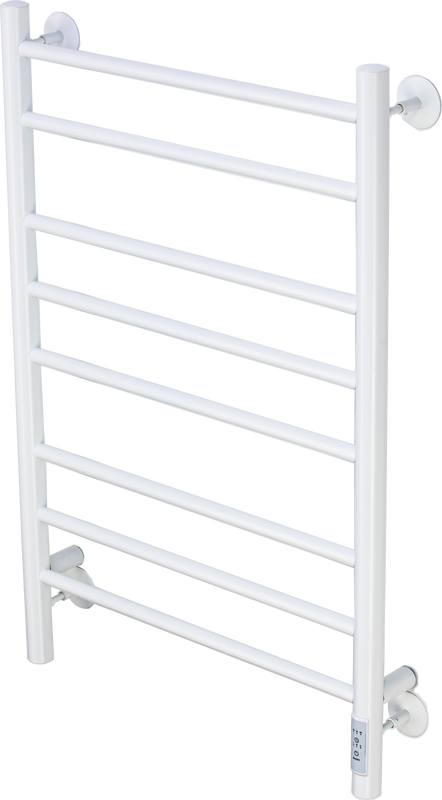 Полотенцесушитель электрический Comfysan Luce EC-8 80x45 см, подключение справа, слева, матовый белый, лесенка, из стали