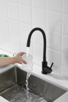 Смеситель для кухни BELZ B810 B73810-7 с гибким изливом, черный Смеситель для кухни BELZ B810 B73810-7 с гибким изливом, черный
