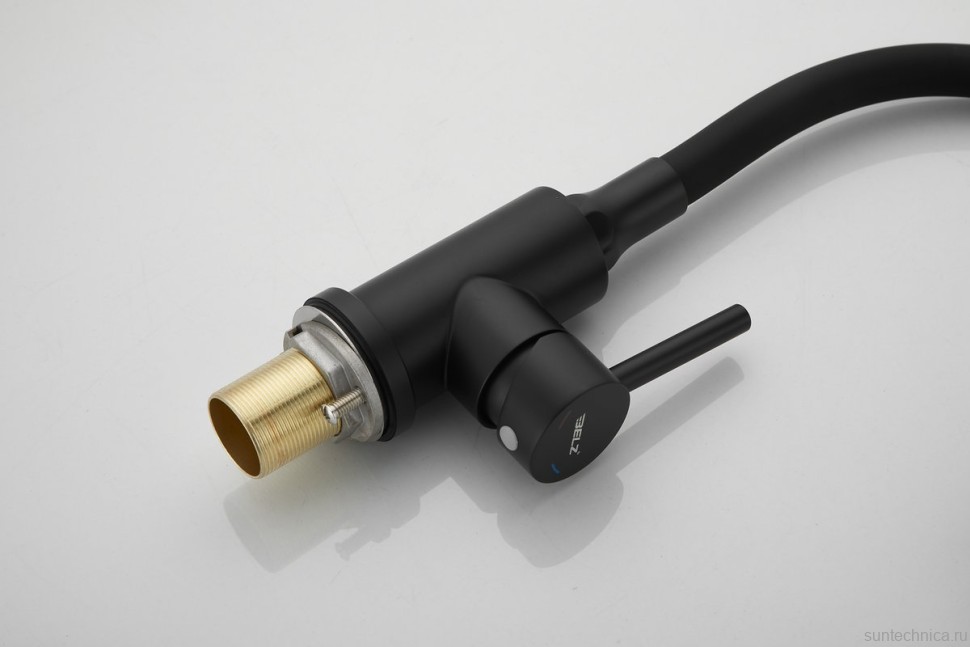 Смеситель для кухни BELZ B810 B73810-7 с гибким изливом, черный
