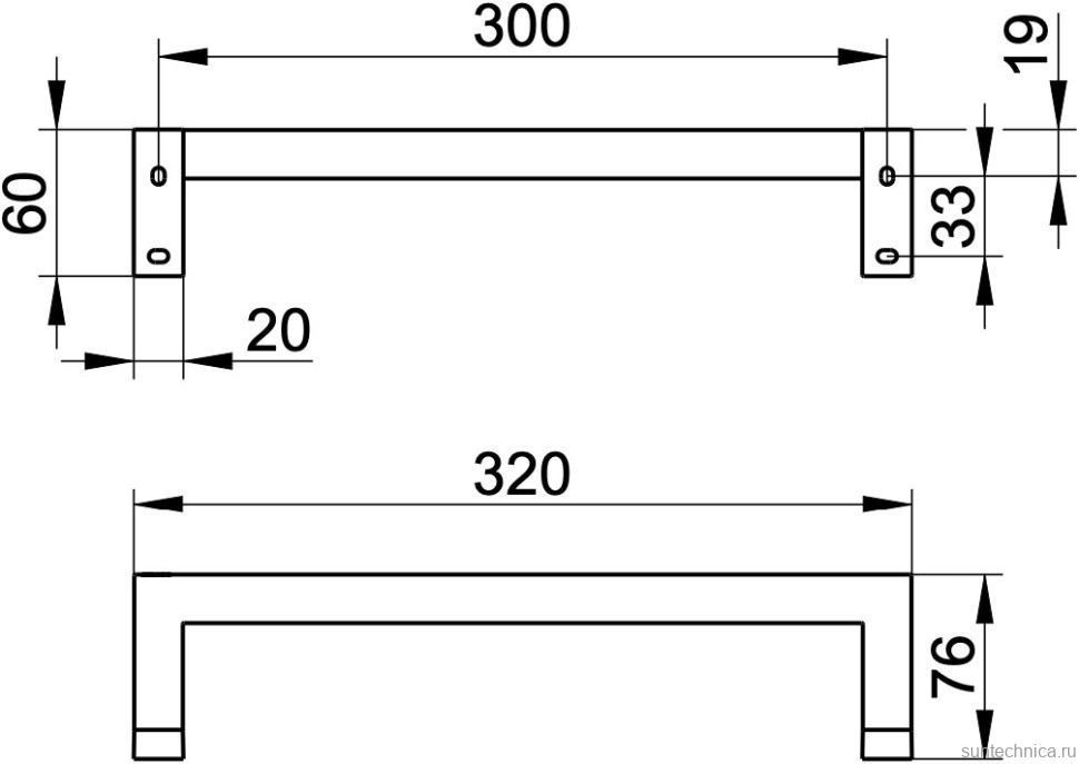 Поручень Keuco Edition 90 19107010000 30 см