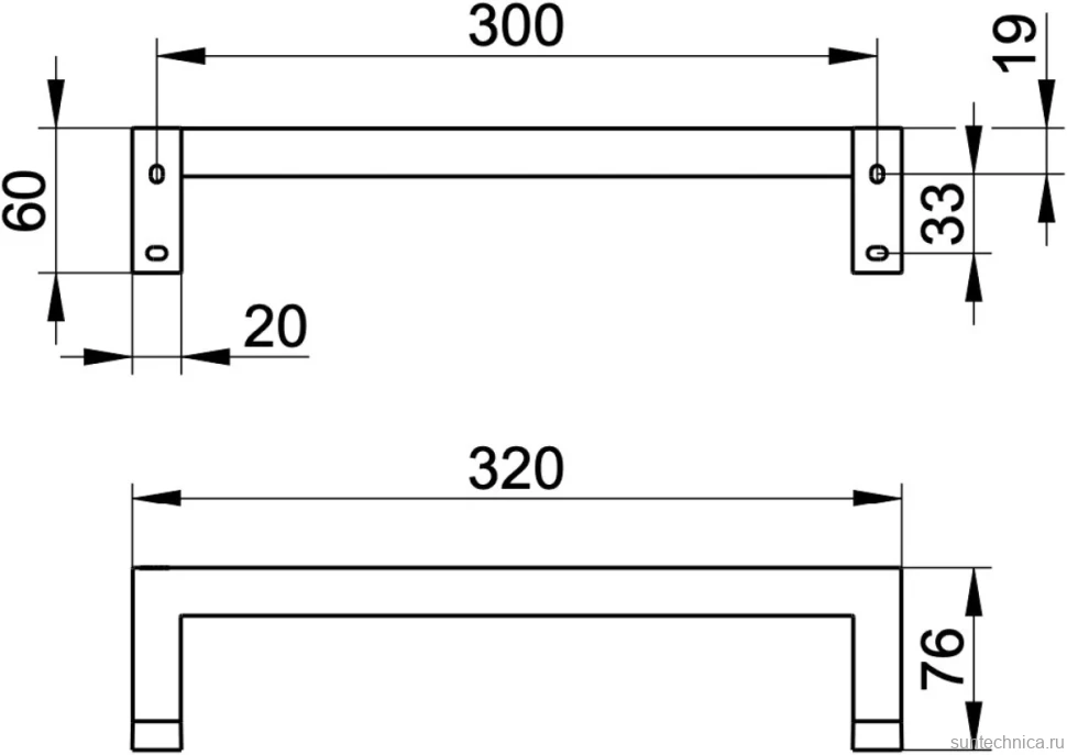 Поручень Keuco Edition 90 19107010000 30 см