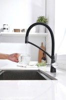 Смеситель для кухни Paulmark Siegen Si213111-BLM с гибким изливом, черный