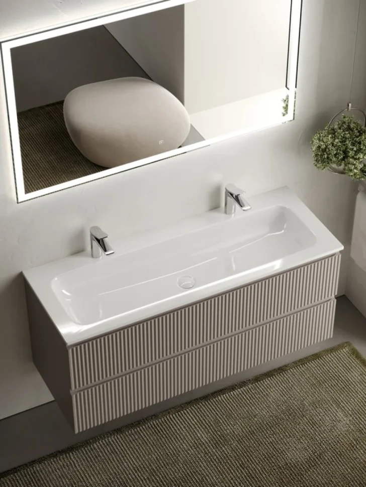 Мебель для ванной комнаты Sancos Snob R 120 см, doha soft, раковина CN7016