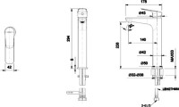 Смеситель для раковины Bravat Rhein F1429564BW-A-ENG матовый черный