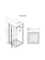 Душевая кабина Esbano Raspa 90 90х90х215