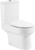 Унитаз-компакт напольный BelBagno Norma BB339CPR безободковый, крышка Piano BB2111SC с микролифтом, бачок BB339T