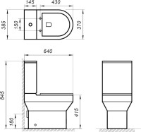Унитаз-компакт напольный BelBagno Norma BB339CPR безободковый, крышка Piano BB2111SC с микролифтом, бачок BB339T