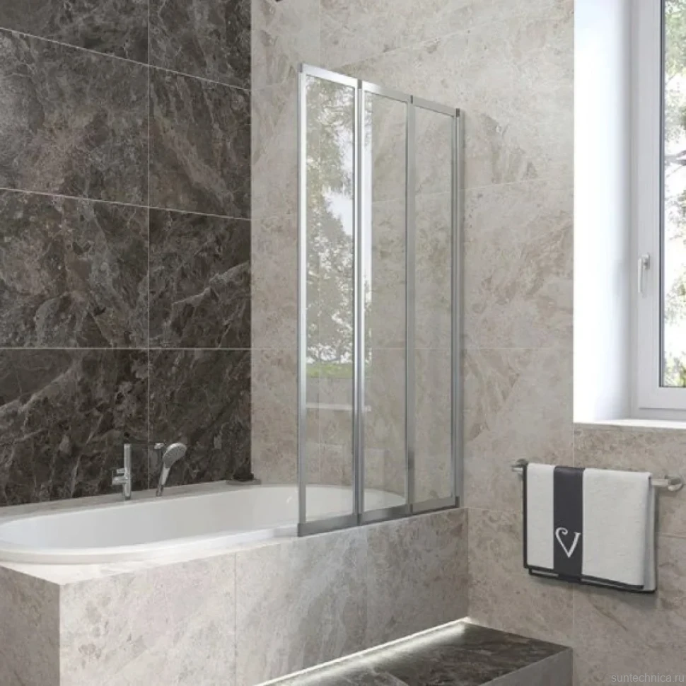 Шторка на ванну Veconi Palau PL-73R 90 см