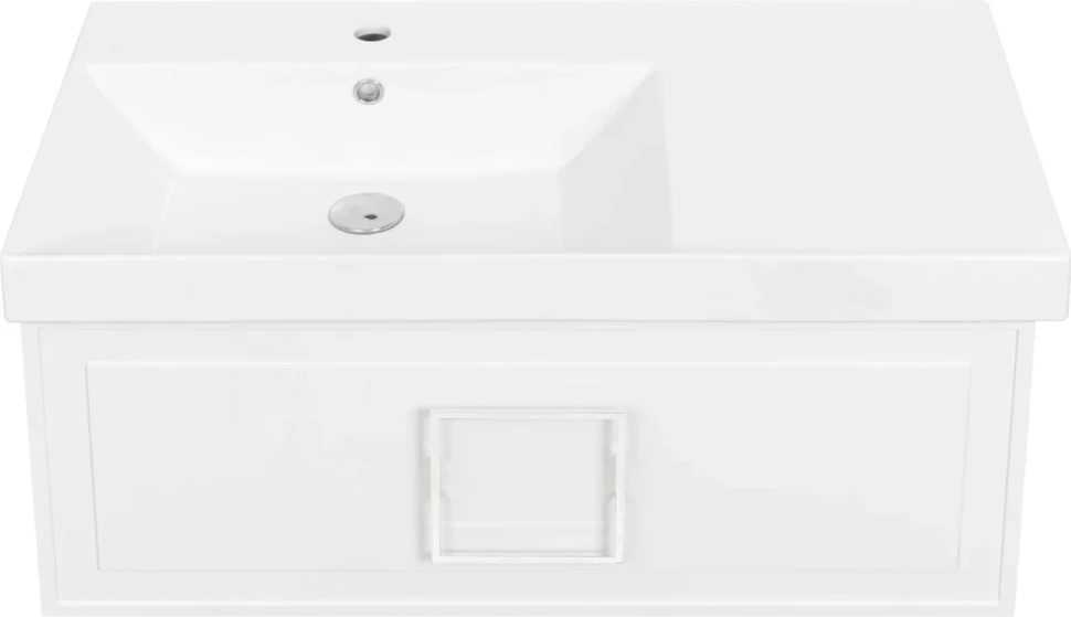 Мебель для ванной комнаты La Fenice Cubo 90 L белая, ручка белая