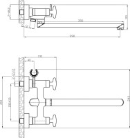 Смеситель с длинным изливом для ванны IDDIS Acros ACRSBL2i10WA хром Смеситель с длинным изливом для ванны IDDIS Acros ACRSBL2i10WA хром