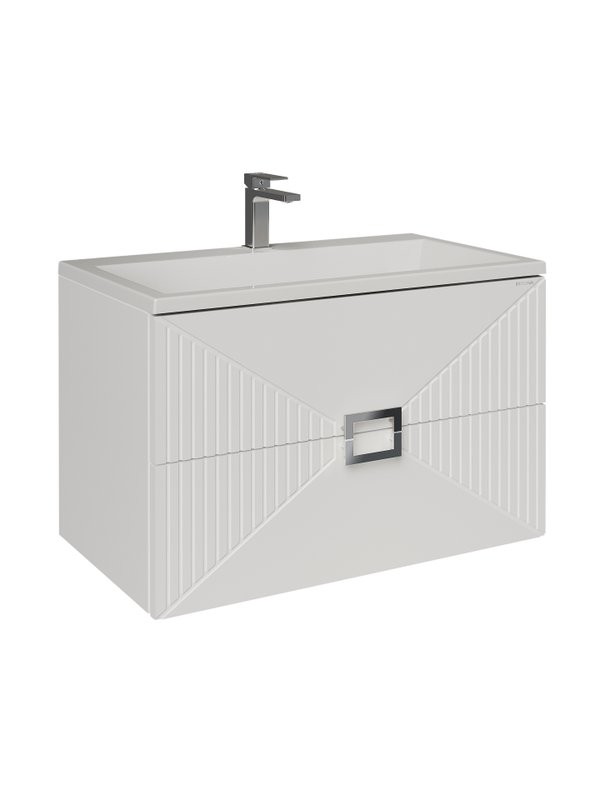 Тумба под раковину без столешницы Grossman Луксор 70 матовая белая