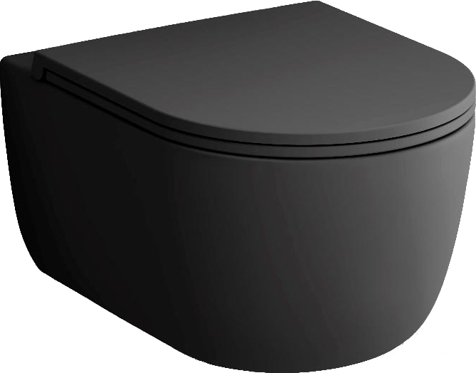 Унитаз подвесной Damixa Sirius DX86C1700MBSC с микролифтом, черный матовый