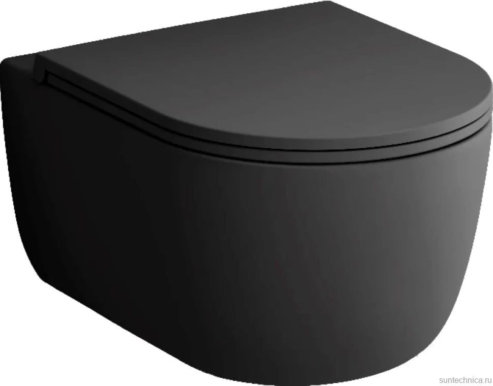 Унитаз подвесной Damixa Sirius DX86C1700MBSC с микролифтом, черный матовый