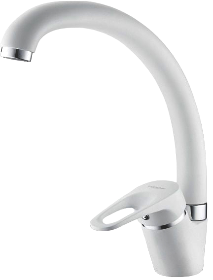 Комплект Мойка Omoikiri Sakaime 68-WH белая + Смеситель Ledeme L5913H белый матовый