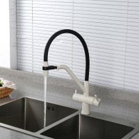 Смеситель для кухни Gappo G4398-81 с гибким изливом, белый