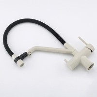 Смеситель для кухни Gappo G4398-81 с гибким изливом, белый