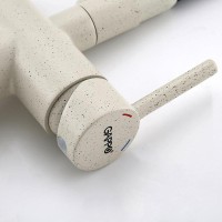 Смеситель для кухни Gappo G4398-81 с гибким изливом, белый