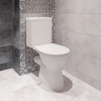 Унитаз-компакт напольный DIWO Казань 9879B003-7201 безободковый, с микролифтом